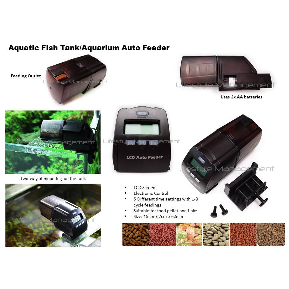 Aquatic Fish Tank/Aquarium Pet Food Electronic Digital Auto Feeder