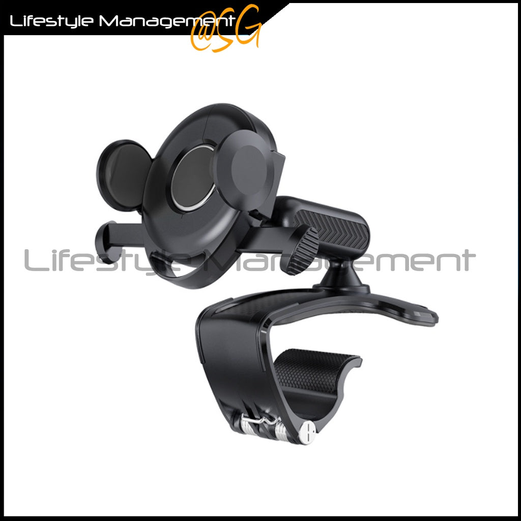 Car Handphone Holder Clip Dashboard Rearview Mirror Sun Visor Air Outlet (Upgraded)