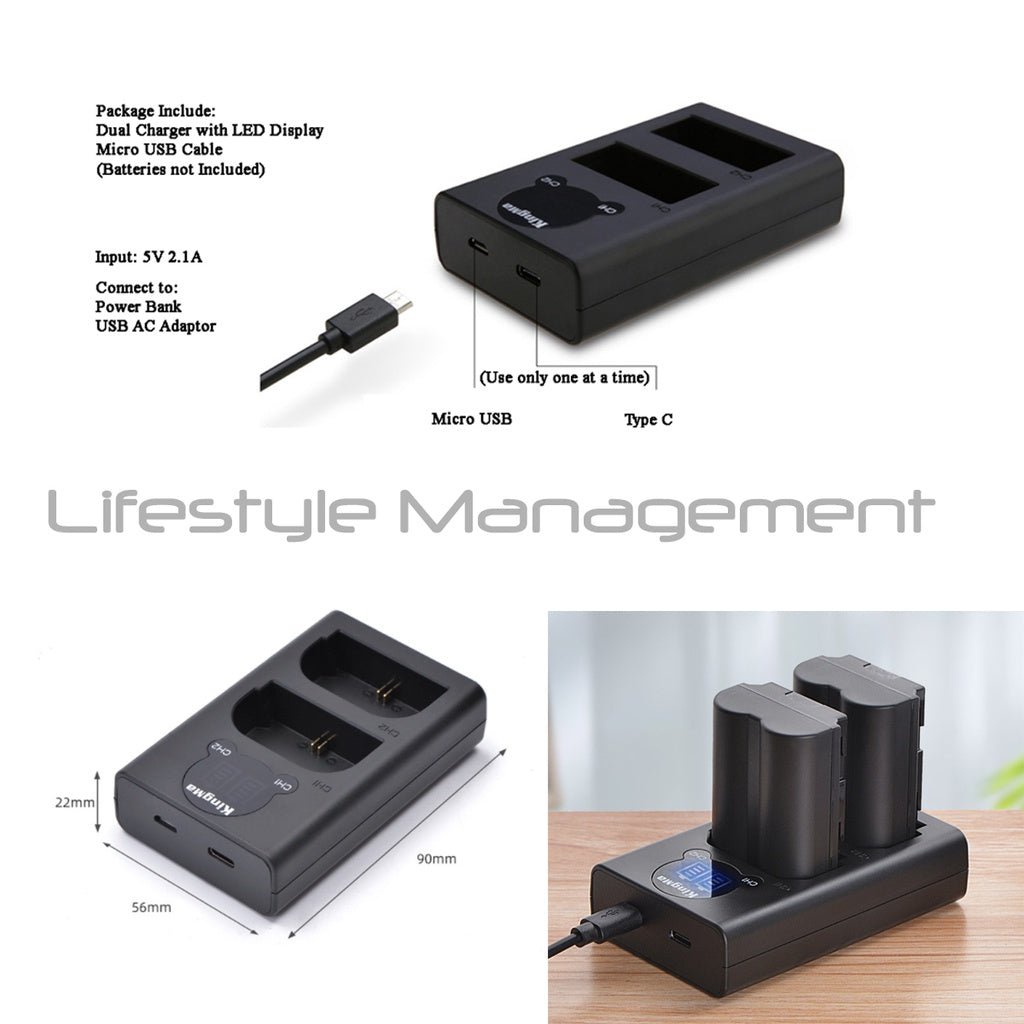 Fuji NP-W235 Battery Charger Dual USB Charging Fuji XT4