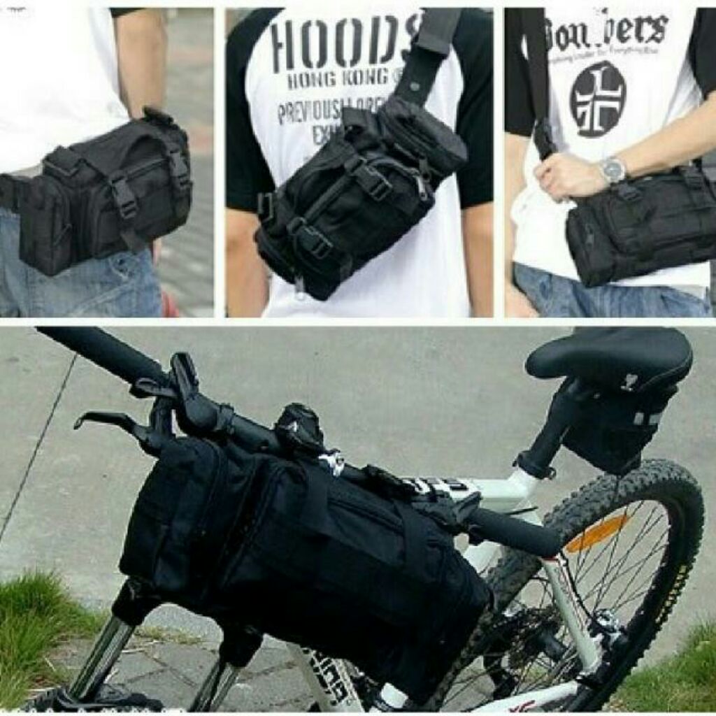 Bicycle/Bike Molle Sling Waist Bag Front Handlebar Bags Cycling Pouch