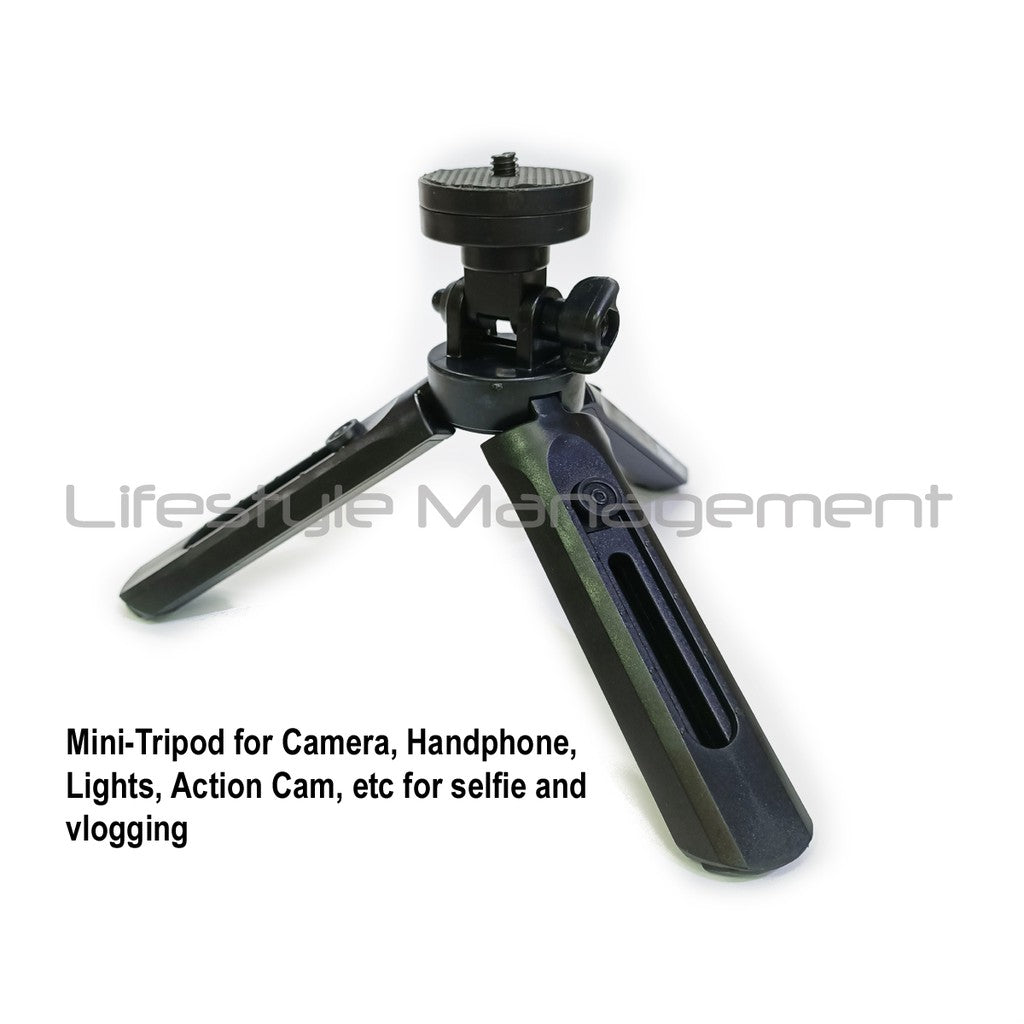 Mini Tripod for Camera Mobile Handphone Selfie Vlogging Desktop Lights Action Camera