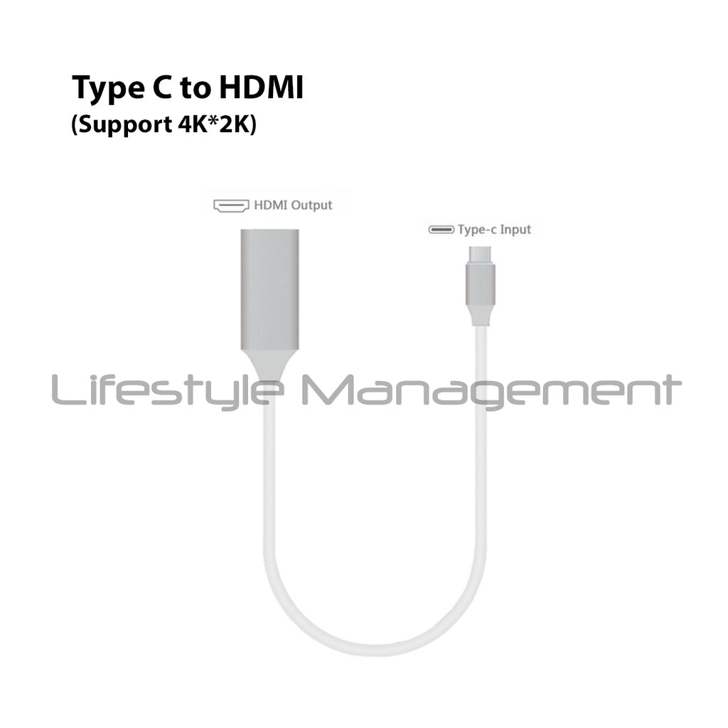 Type C Hub to HDMI USB PD Charging Converter Adaspter 4K