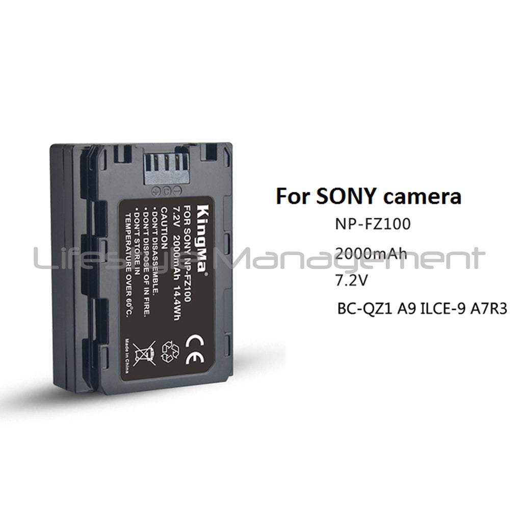 Sony Camera Batteries  Dual USB Charger NP-FZ100 A9 A7M3 A7R3 A9 7RM3