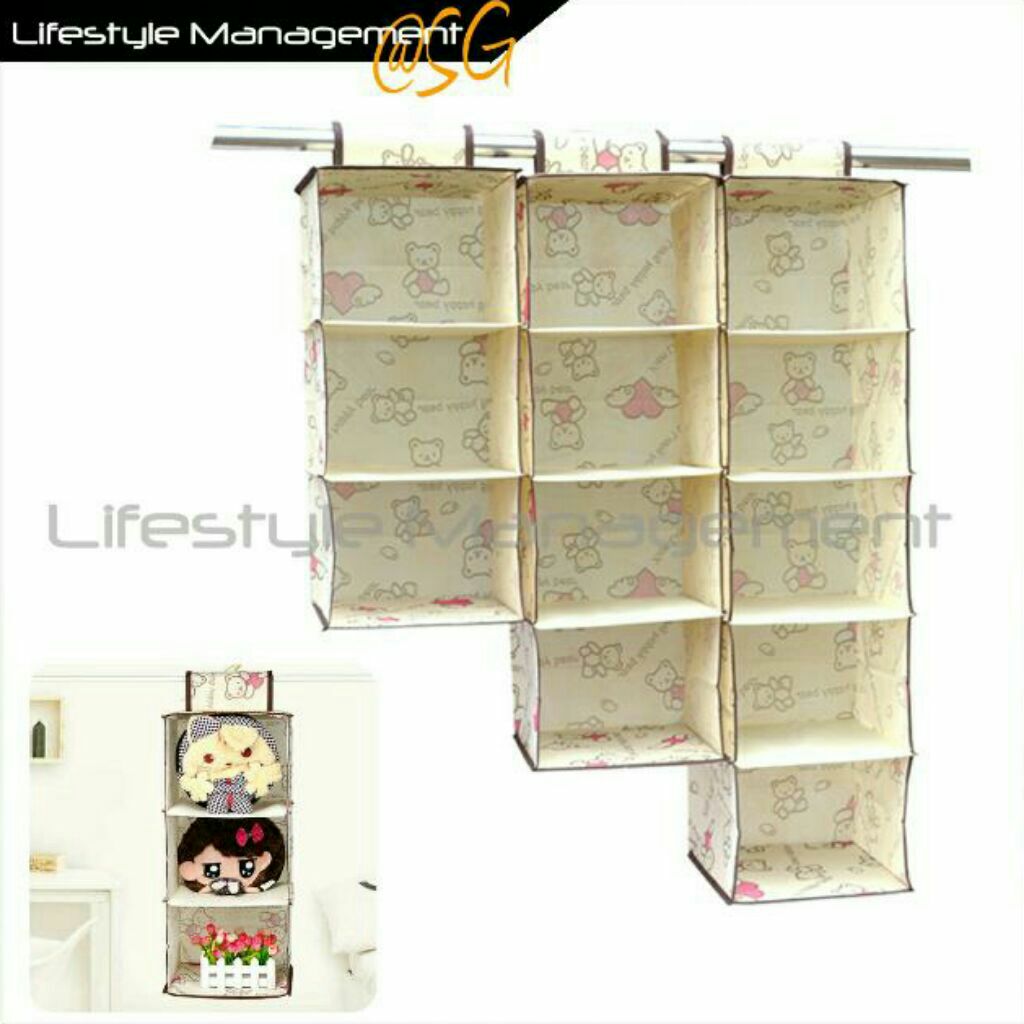 Wardrobe/Cupboard/Closet/Hanger Storage Fabric Organizer - Hanging Organise Bags