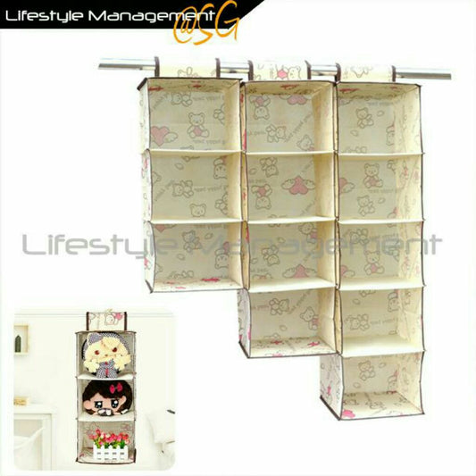 Wardrobe/Cupboard/Closet/Hanger Storage Fabric Organizer - Hanging Organise Bags