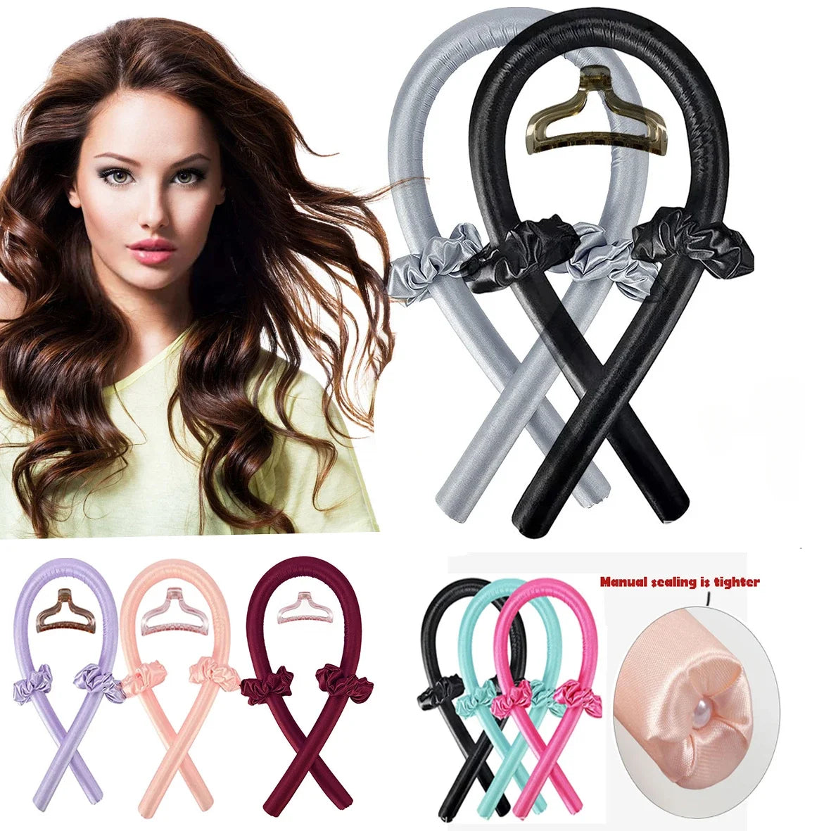 Heatless Hair Curling Rod Headband Curler