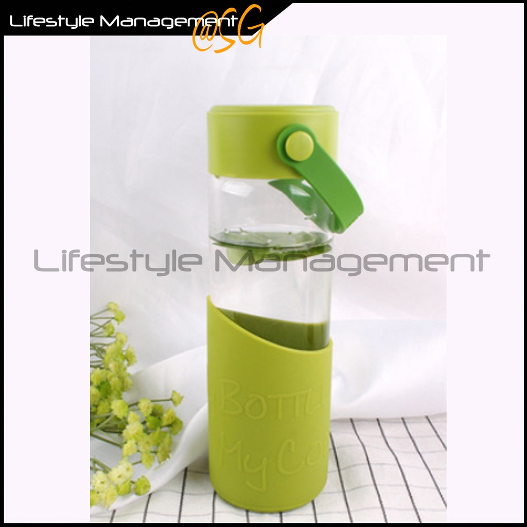 Lock & Lock LocknLock Water Bottle Glass Borosilicate Tea Infuser Strainer 500ml