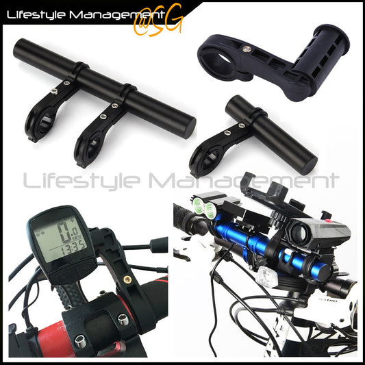 Bicycle/Bike Handlebar Extension Rack/Rod Speedometer/Lamp Bracket Handle Clip