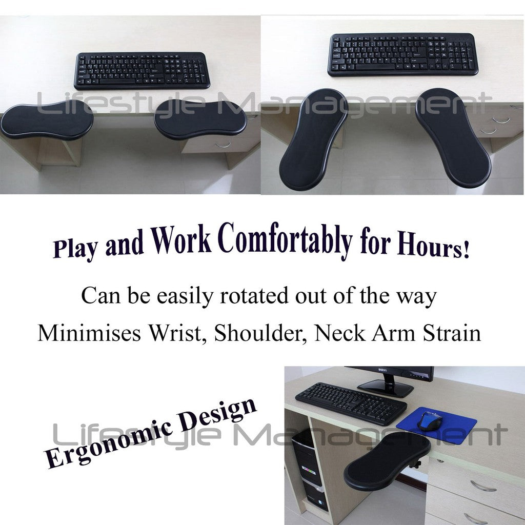 Computer Arm Wrist Support Board Keyboard Mouse Pad Wrist Rest Table Extender