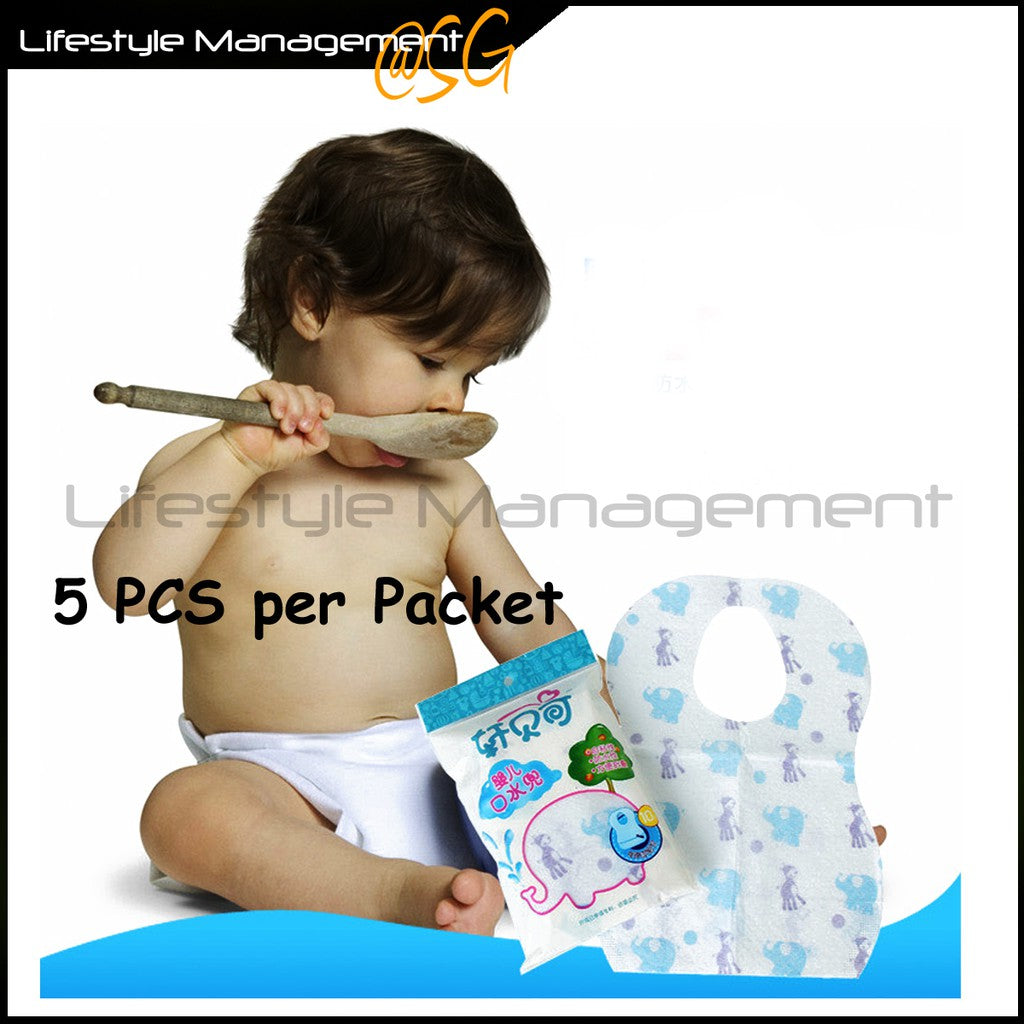 Baby Disposable Feeding Bibs (5pcs/pack)