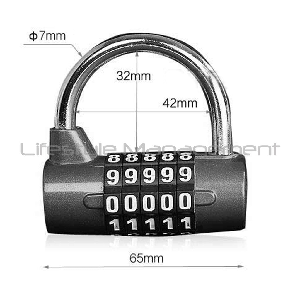 4/5-Combination Lock/Padlock for Gym/Sports/Locker/Cabinet/Gate/Bicycle Chain