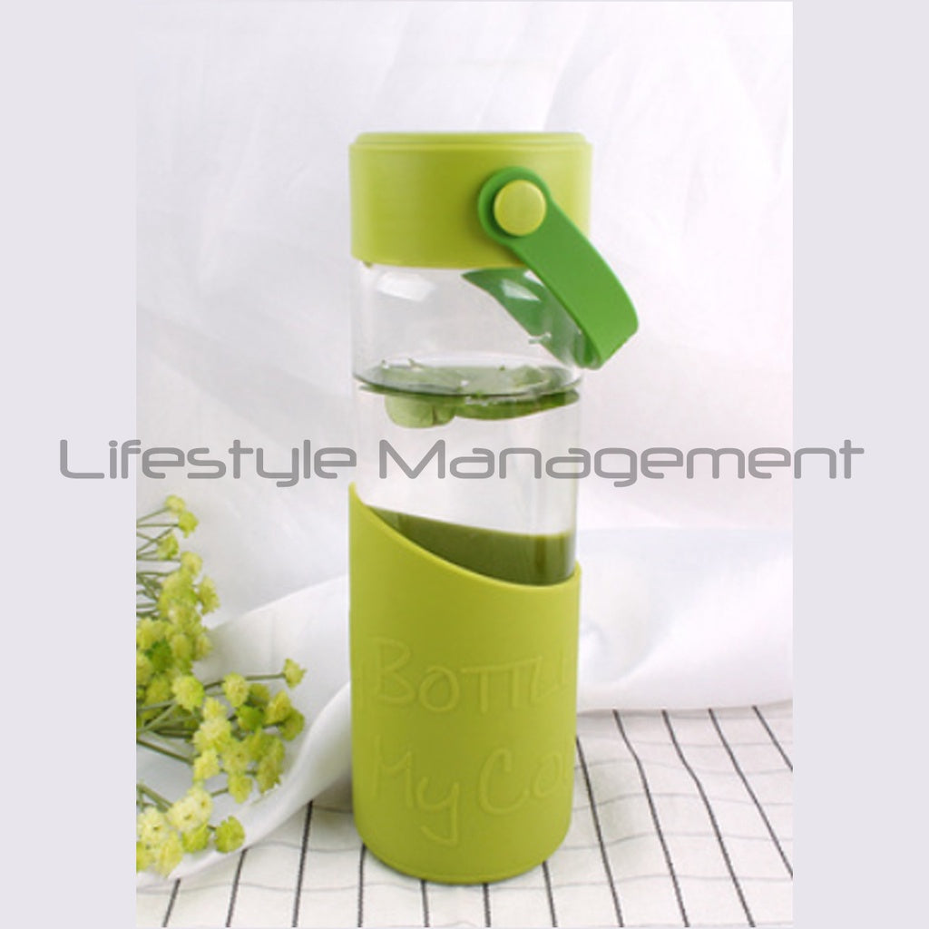 Lock & Lock LocknLock Water Bottle Glass Borosilicate Tea Infuser Strainer 500ml