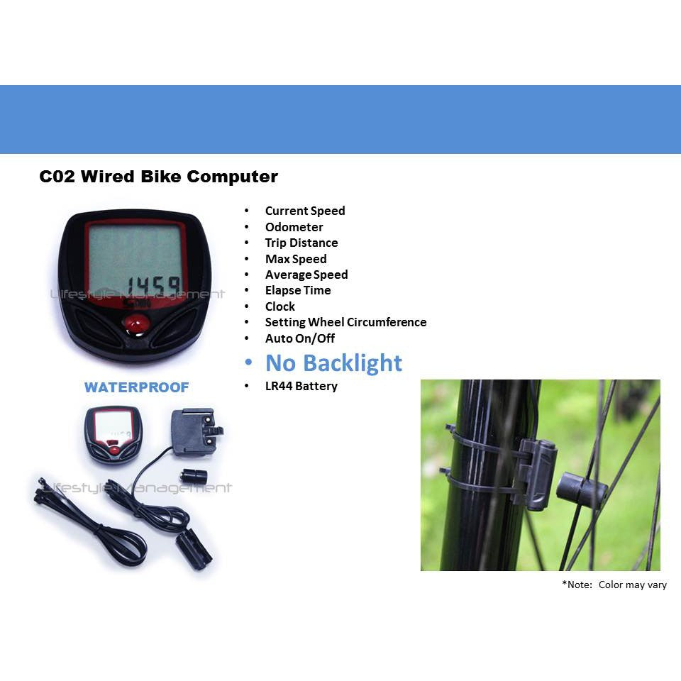 Bicycle/Bike Trip Computer Waterproof  Speedometer (Backlight) Wired/Wireless