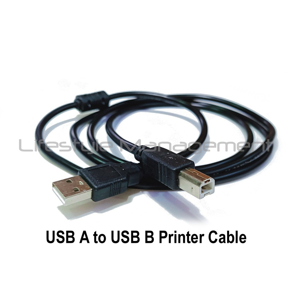 USB A to USB B Printer Cable (1.5m)