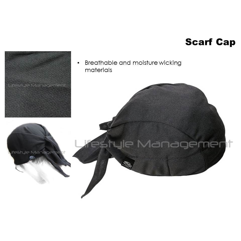 Motorcycle/Bicycle Helmet Sweat Absorbent Breathable Mesh Skull Cap Scarf