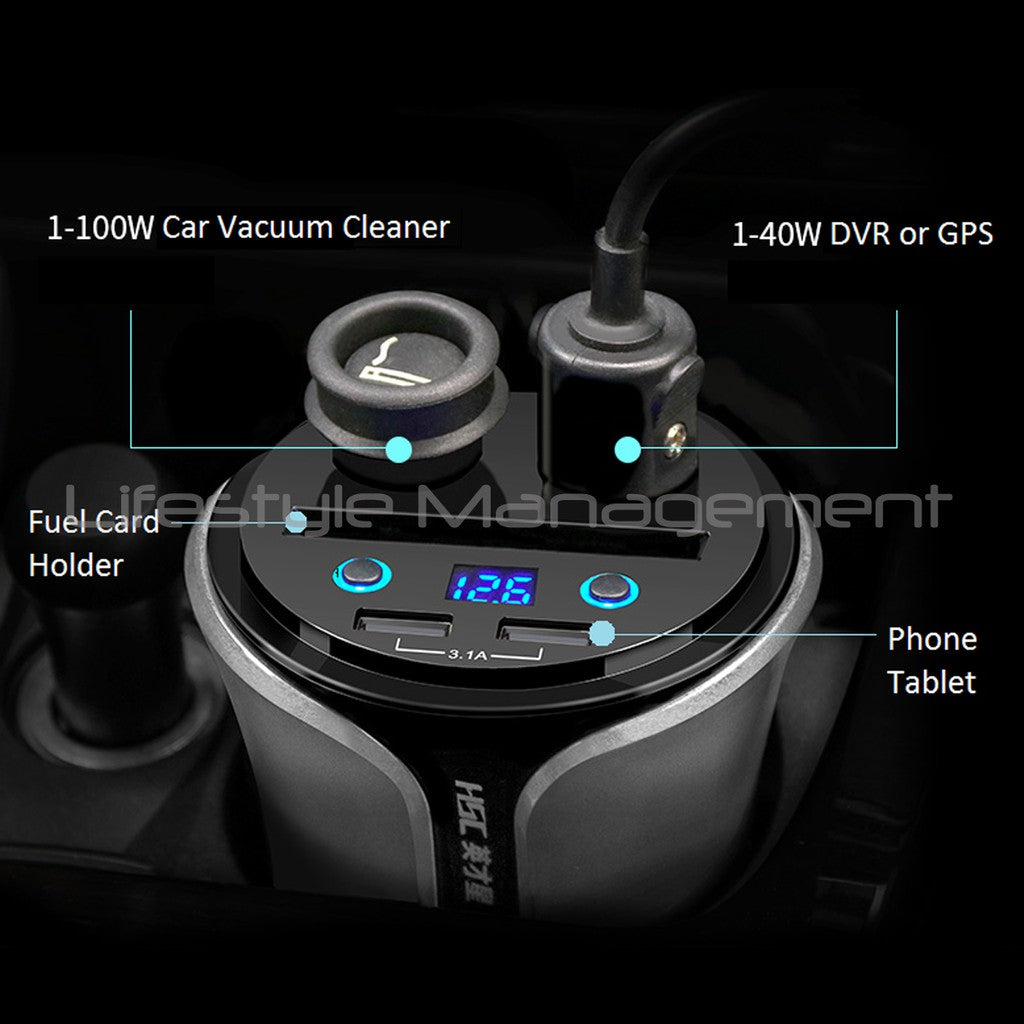 Car Power Charger USB Cigarette Lighter Socket Voltage Detection