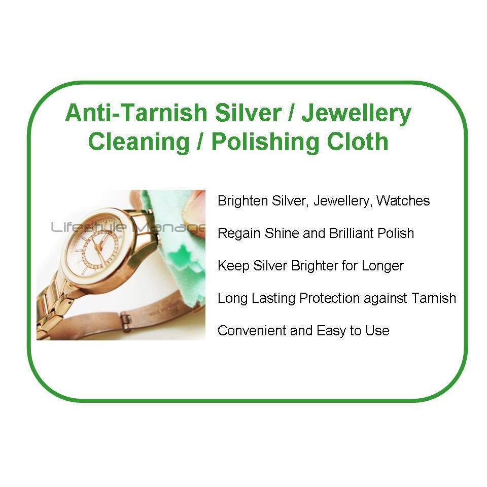 Anti Tarnish Silver Polishing/Cleaning/Brightening Cloth (10pcs)