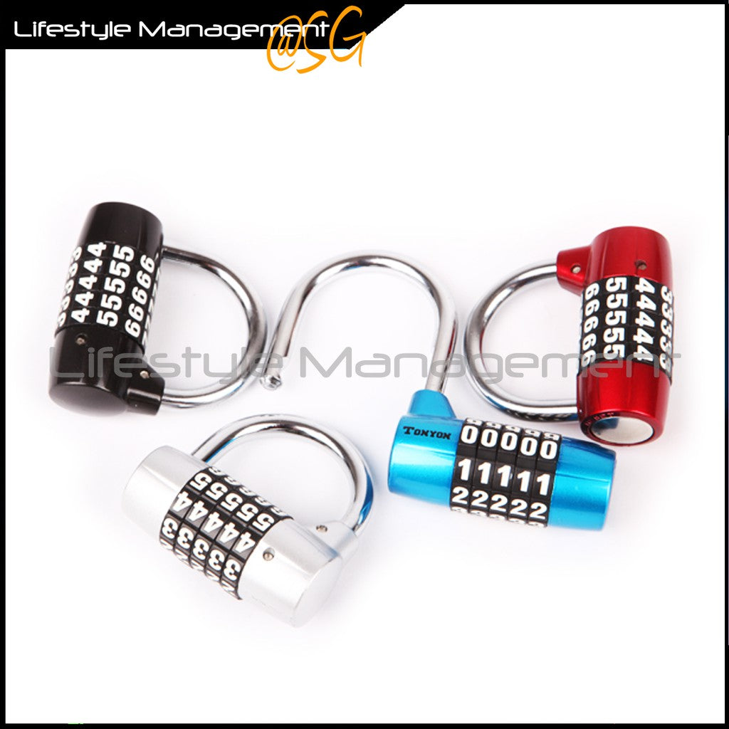 4/5-Combination Lock/Padlock for Gym/Sports/Locker/Cabinet/Gate/Bicycle Chain