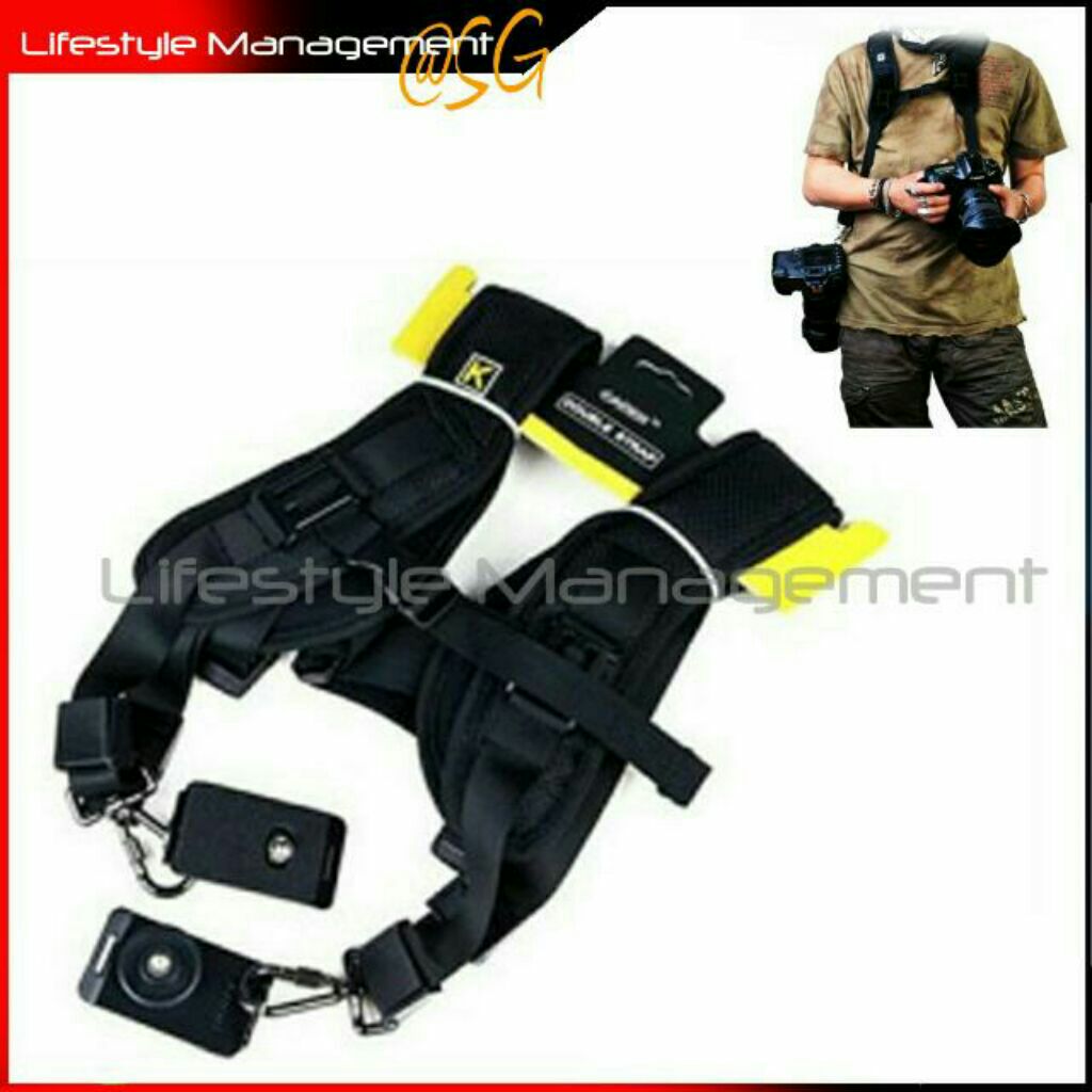 DSLR Camera Quick Release Double Shoulder Dual Sling Strap