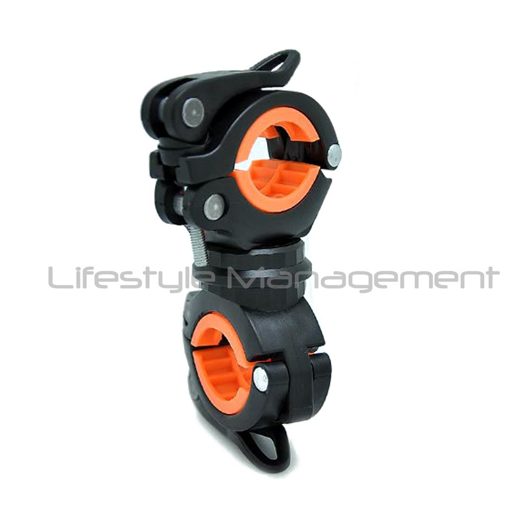 Bicycle Torch Torchlight Light Mount Clip Clamp Bracket Holder 360 Rotation