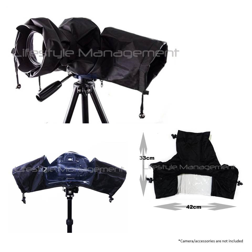 Camera Protector Rain Cover Rainproof for DSLR with Flash mount