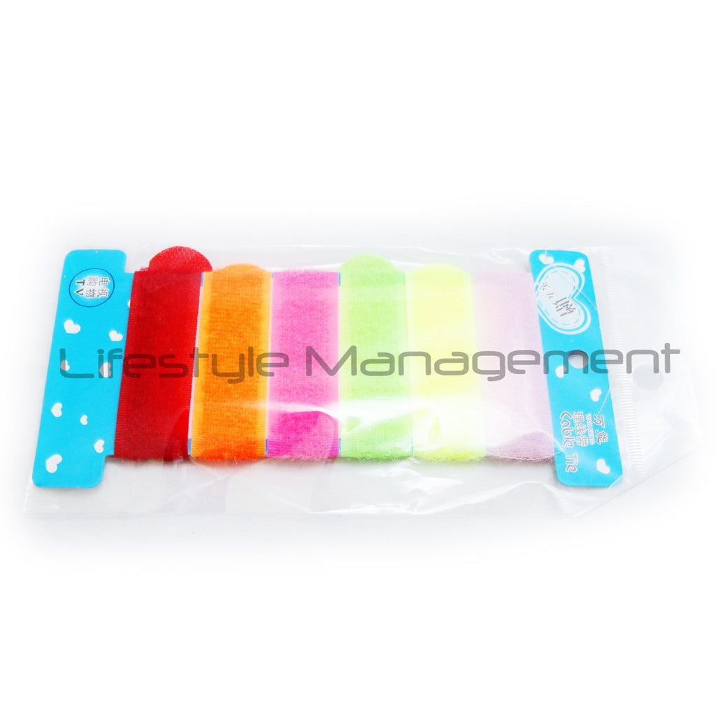 6pcs Colourful 20x170mm Velcro Cable Ties Wire Cord Organiser Strap Wrapper