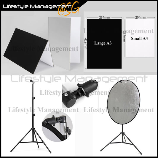 Reflector Light Stand Card Holder Bracket Clamp Clip Mount Studio Photography