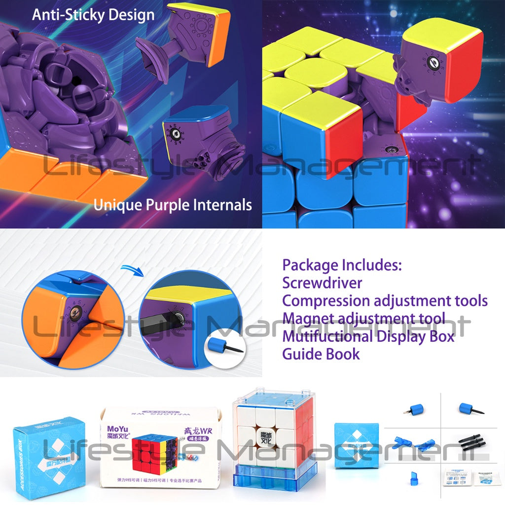Moyu Weilong WRM2021 Stickerless MagLev Version 3x3 Speedcube Magnetic Cube