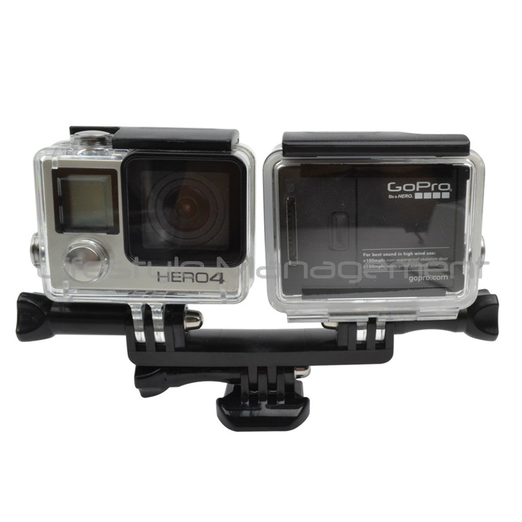 GoPro Compatible Dual Double Mount Adapter Hero