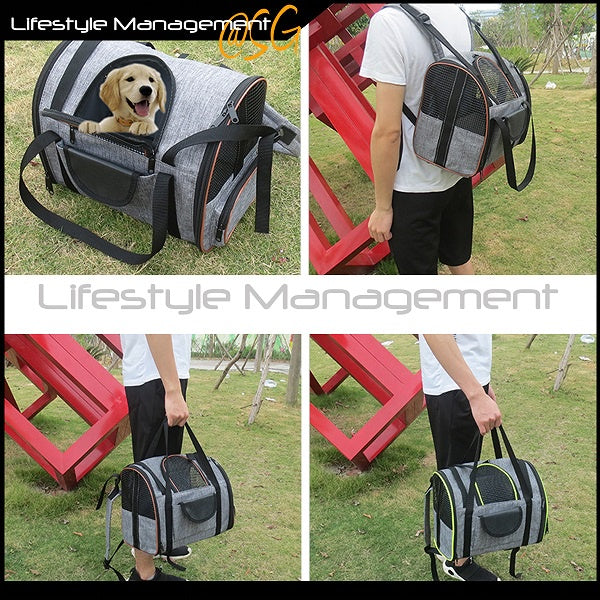 Pet Bag Dog Cat Multi Function Backpack Carrier Car Bag Foldable Breathable