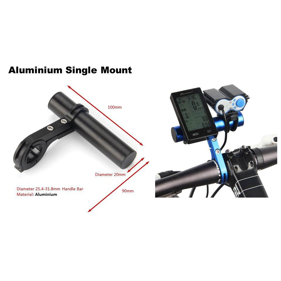 Bicycle/Bike Handlebar Extension Rack/Rod Speedometer/Lamp Bracket Handle Clip