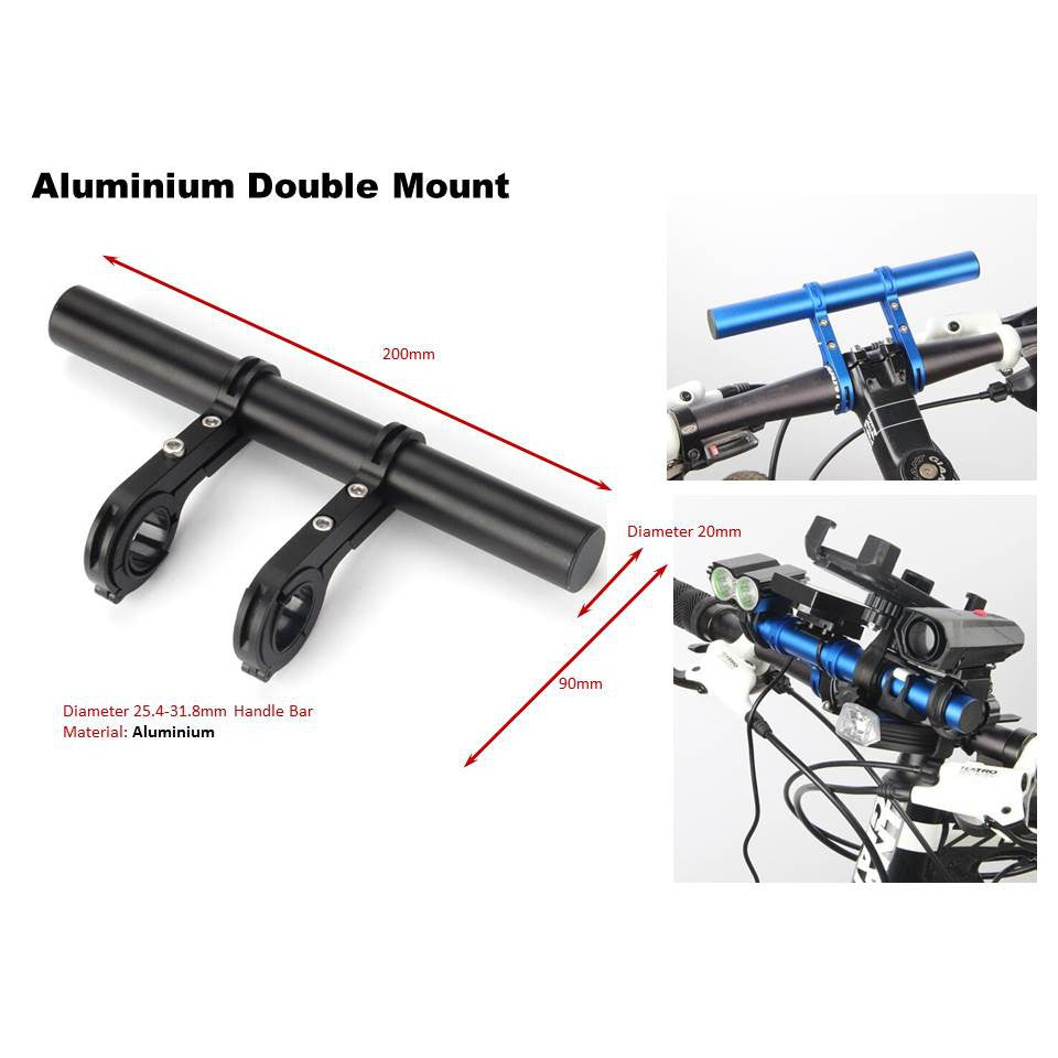 Bicycle/Bike Handlebar Extension Rack/Rod Speedometer/Lamp Bracket Handle Clip