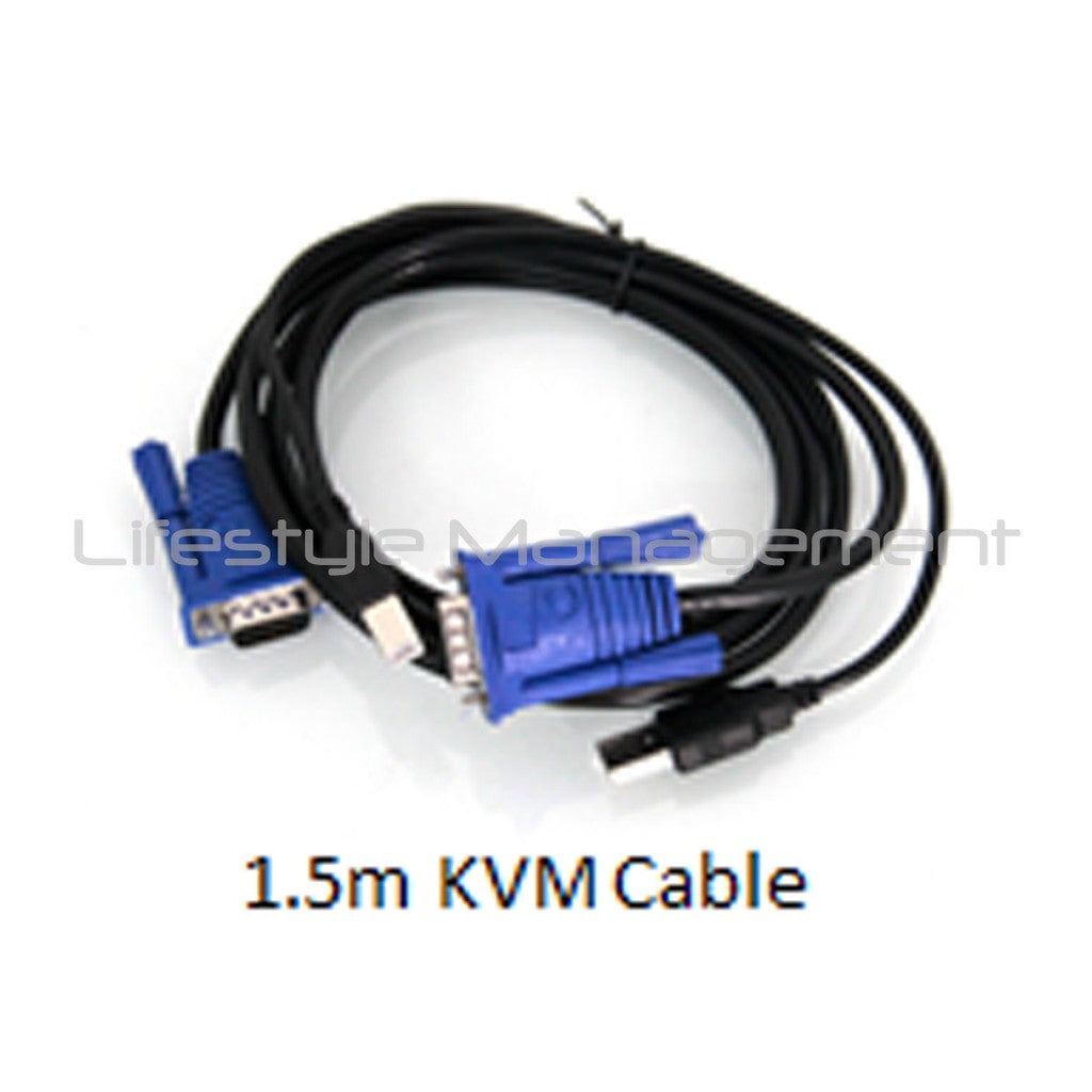 2/4 Port KVM Switch Keyboard Mouse Monitor