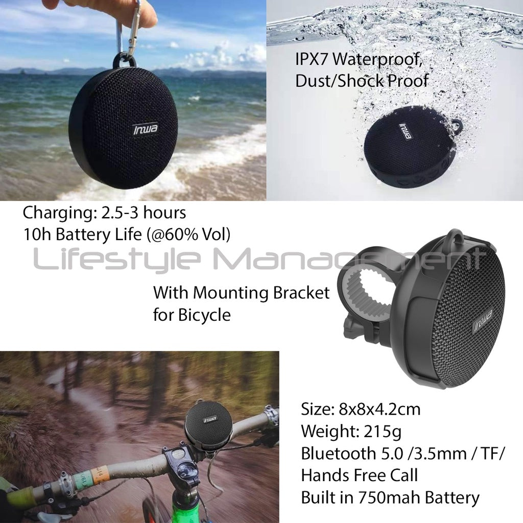 Bicycle Speaker Waterproof Outdoor Shower Wireless Bluetooth Bike Mounting