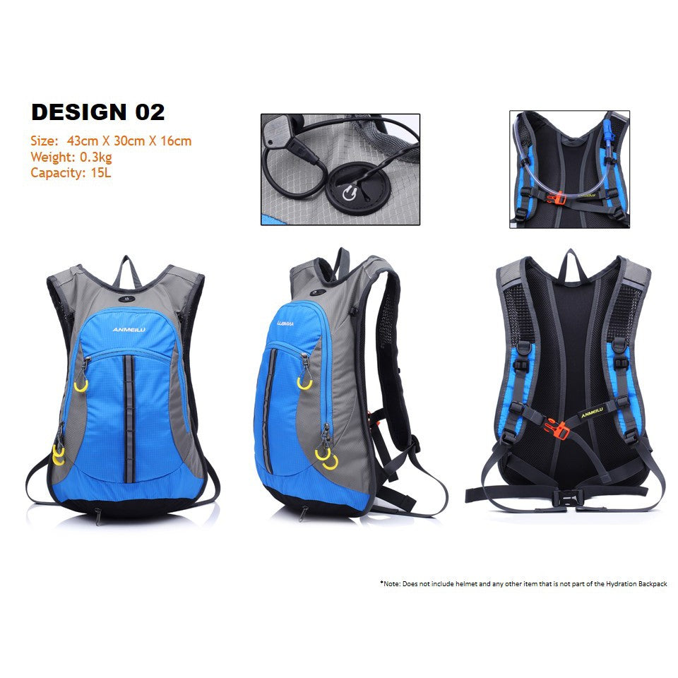 Hydration Shoulder Backpack Bag 2L (2 Litres) Water Reservoir TPU Bladder