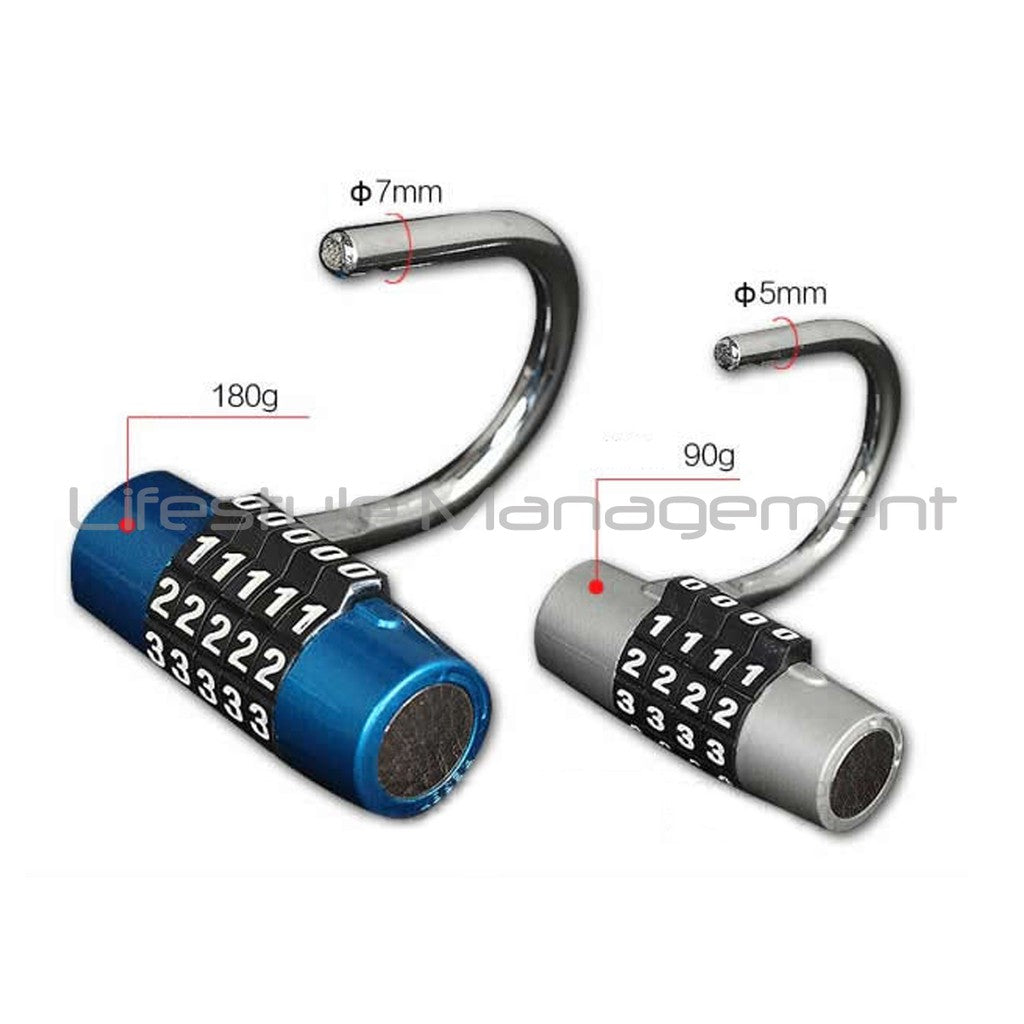 4/5-Combination Lock/Padlock for Gym/Sports/Locker/Cabinet/Gate/Bicycle Chain