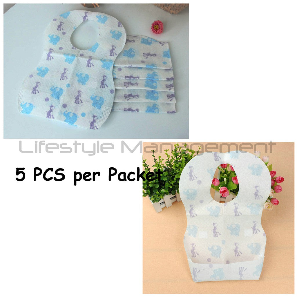 Baby Disposable Feeding Bibs (5pcs/pack)