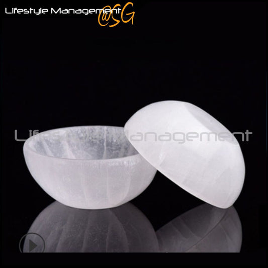 Degaussing Selenite Bowl Handcrafted for Recharging Purification Cleansing Crystals