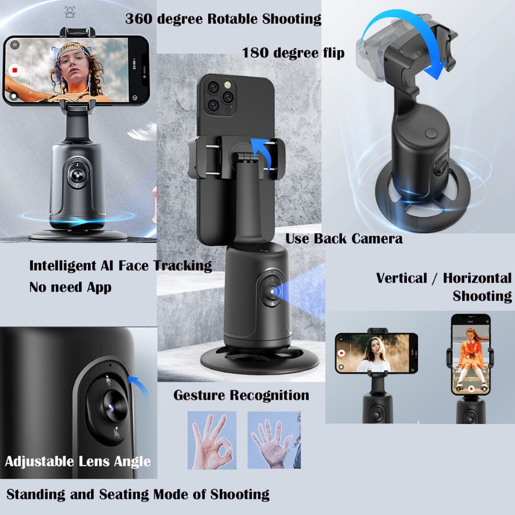 Intelligent Face Tracking Smartphone Mobile Phone Stand Stabilizer Anti-Shake AI Face Recognition