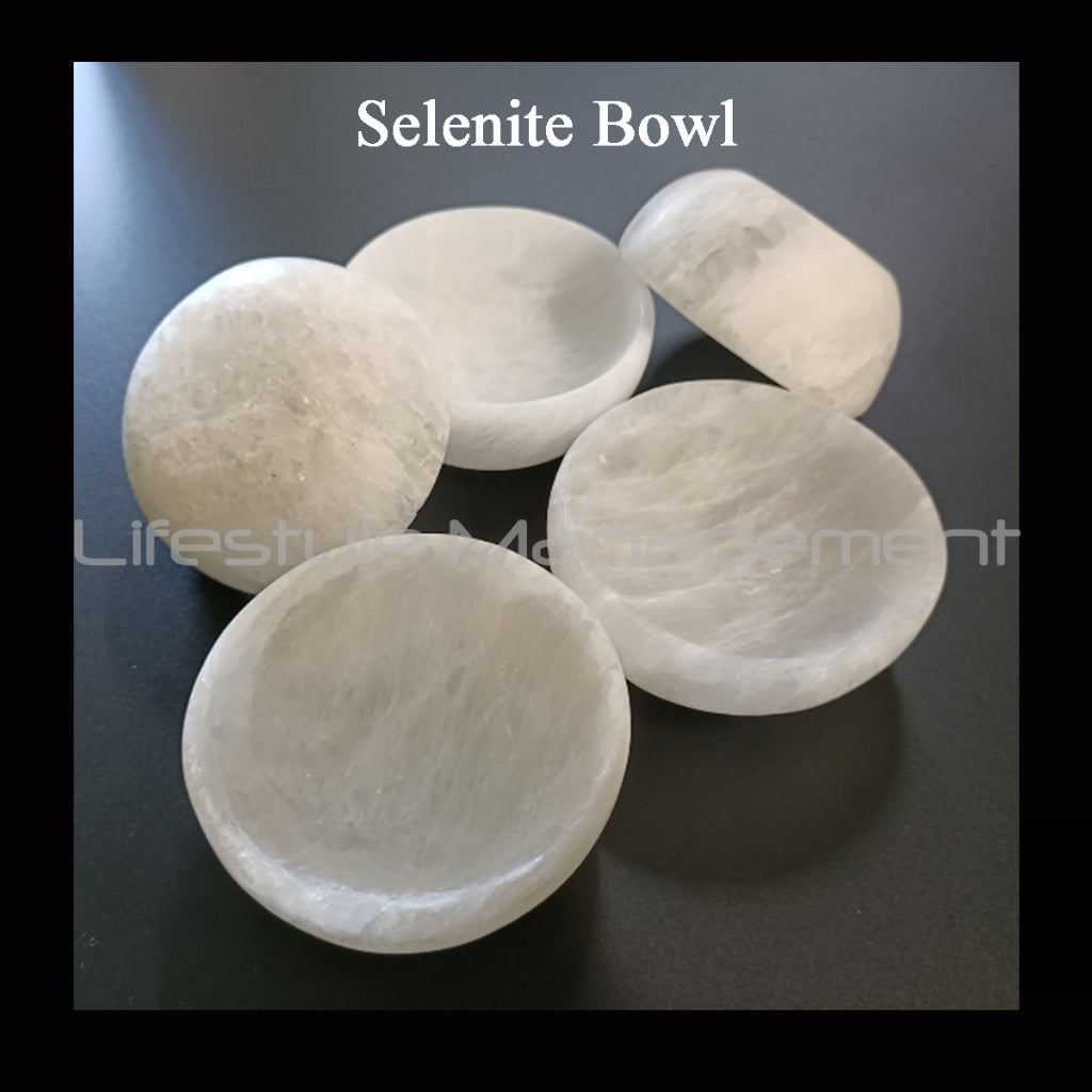 Degaussing Selenite Bowl Handcrafted for Recharging Purification Cleansing Crystals