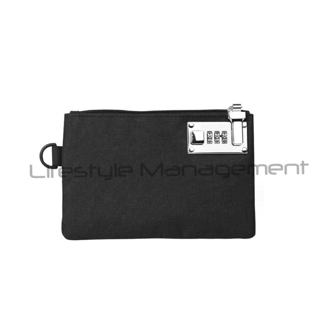 Wallet Pouch with Lock Anti Theft  Portable Bag for Card Wallet Notes Mobile Phone Multi Purpose