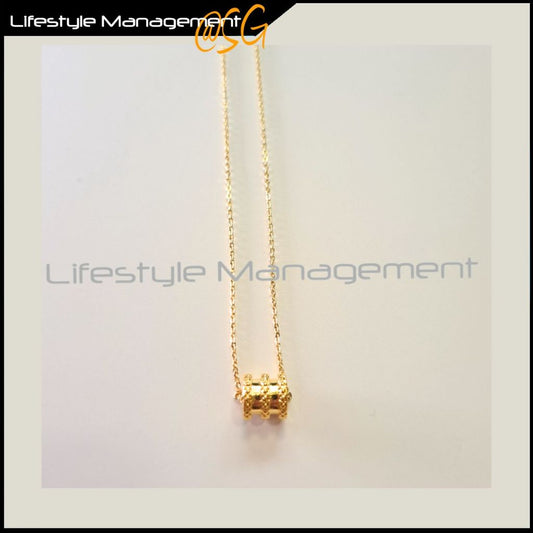 Necklace with Pendant Barrel Little Waist Pure 999 Gold