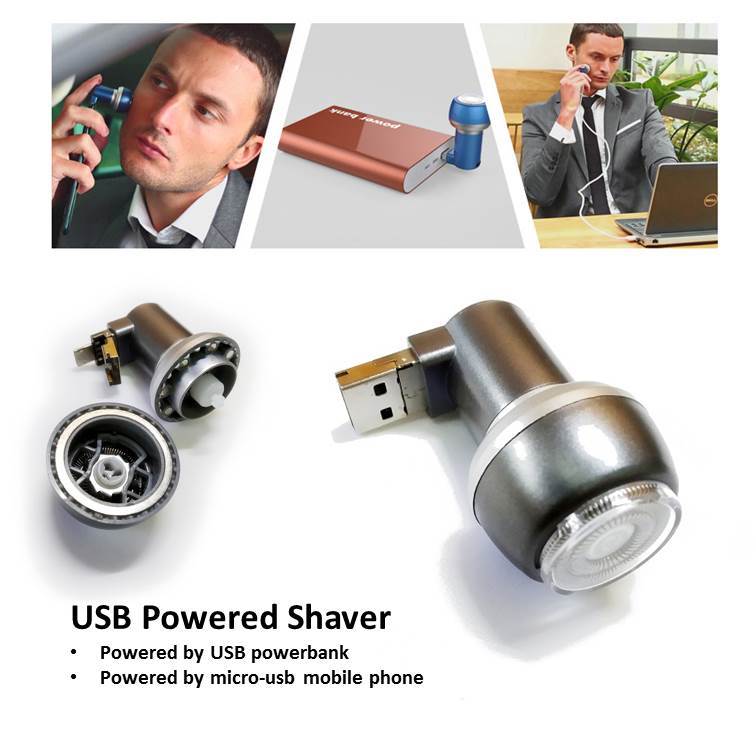 Hair Shaver Trimmer USB / Micro USB Mobile Phone Powered Mini Portable