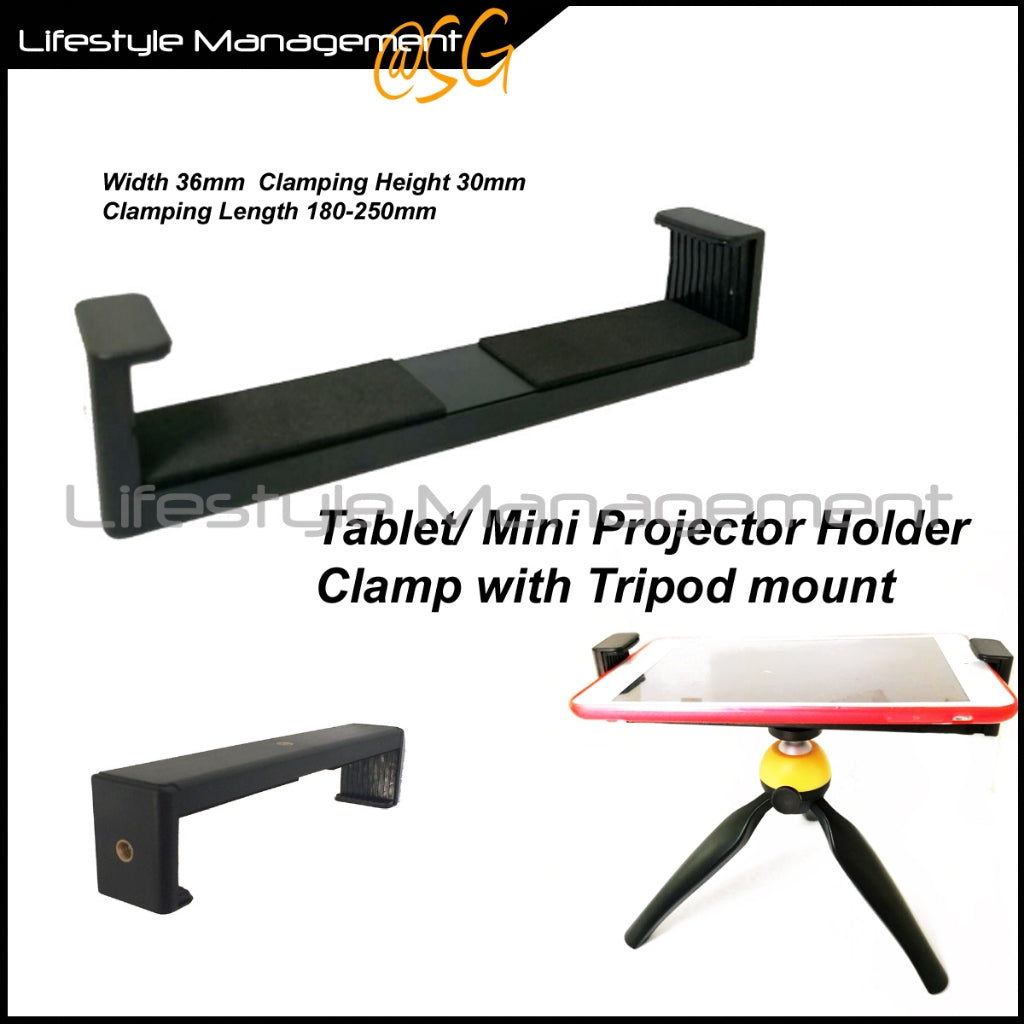 Tablet Projector Holder Clamp with Tripod Mount