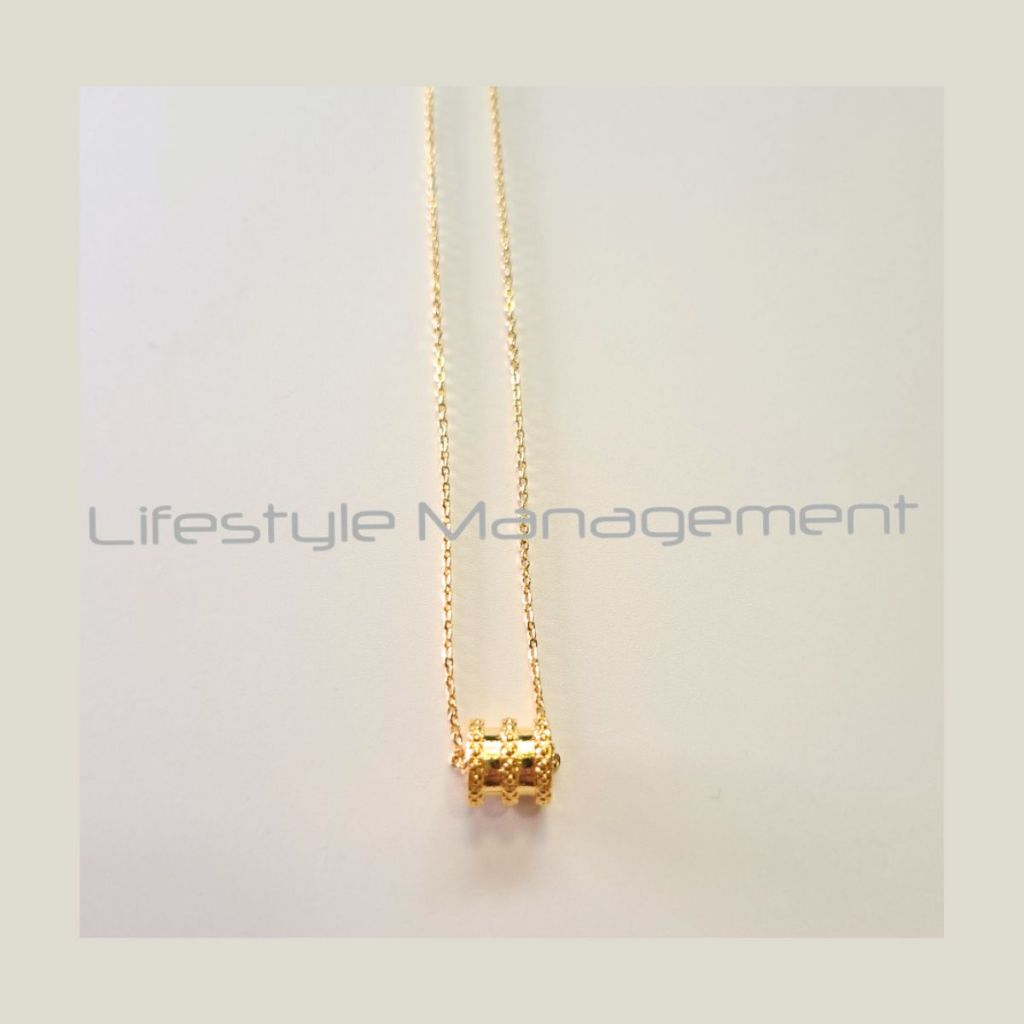 Necklace with Pendant Barrel Little Waist Pure 999 Gold