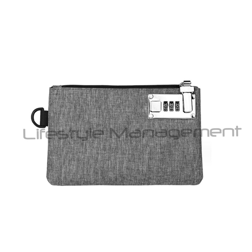 Wallet Pouch with Lock Anti Theft  Portable Bag for Card Wallet Notes Mobile Phone Multi Purpose