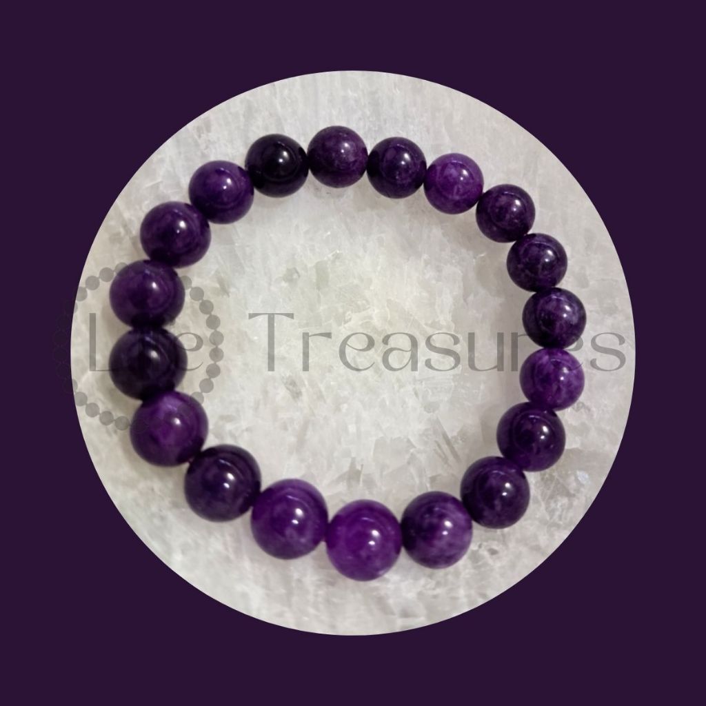 Charoite Bracelet Natural Crystal Purple Dragon 8mm 10mm