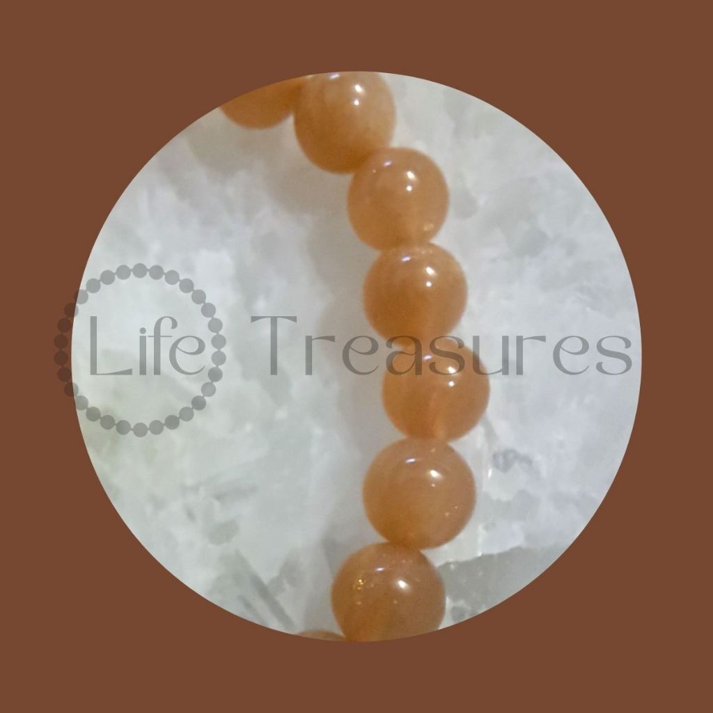 Sunstone Bracelet Natural Crystal 8mm 10.5mm