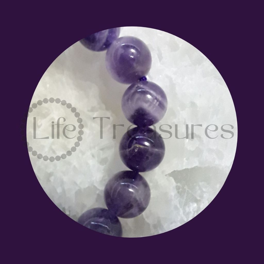 Dream Amethyst Bracelet Natural Crystal 8mm 10.5mm