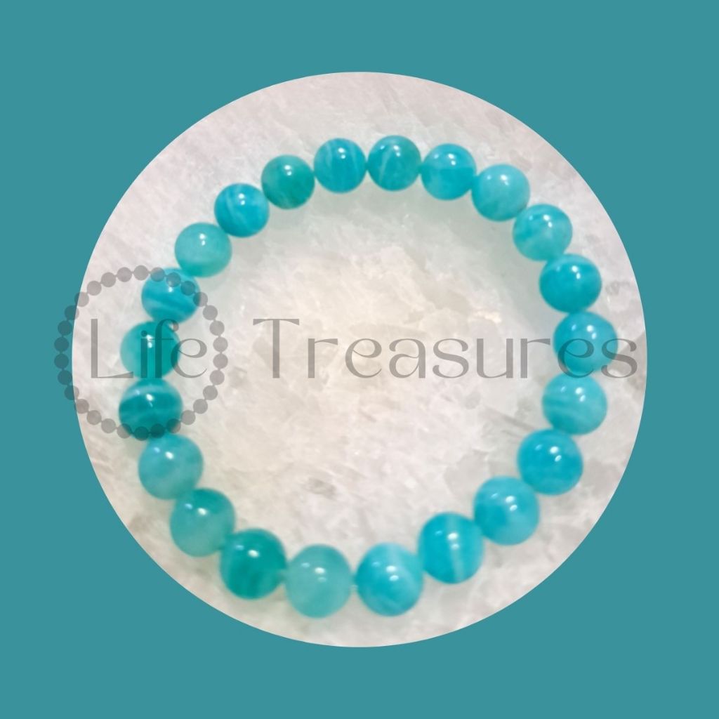 Amazonite Bracelet Mozambique Old Mine Natural Crystal 8mm 10mm